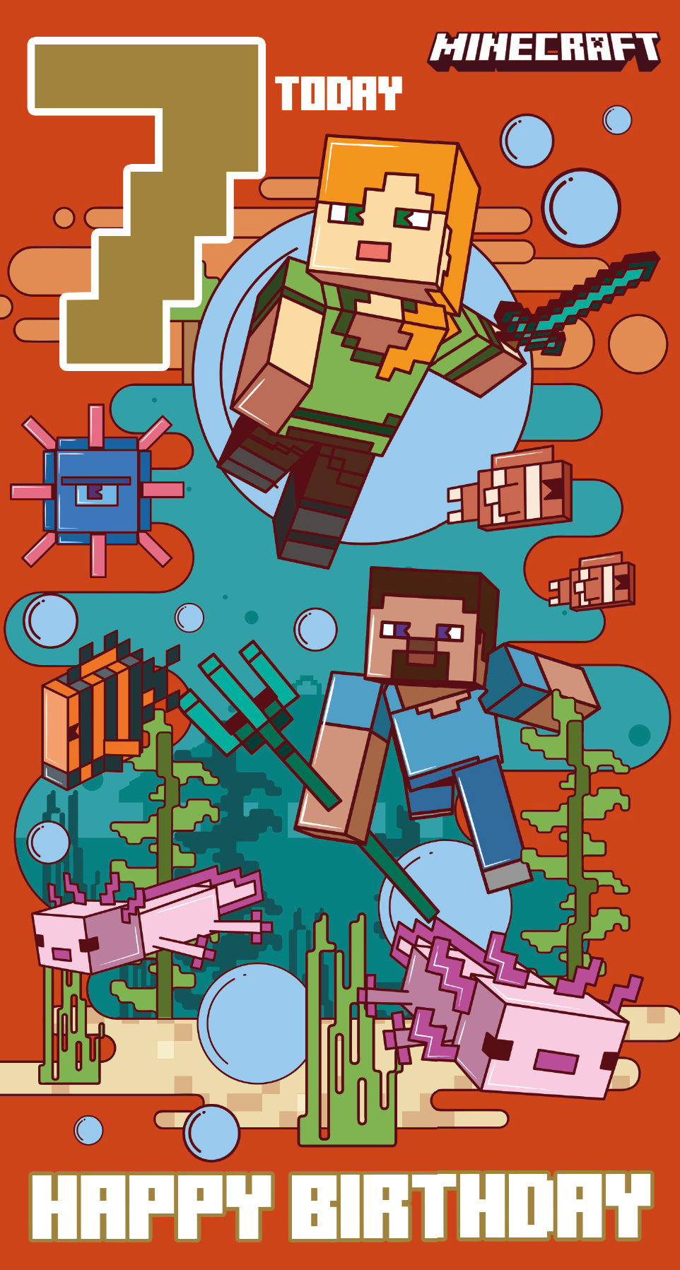 Minecraft Age 7 Birthday Card – Danilo Promotions